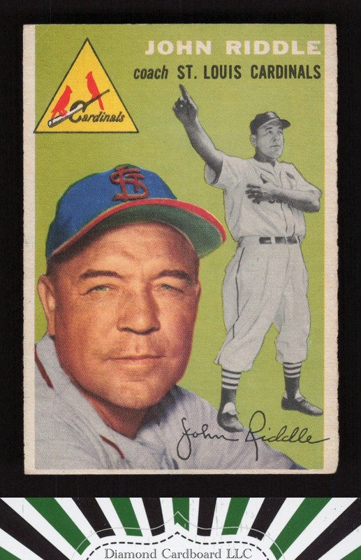 1954 Topps #147 Johnny Riddle VG c, front