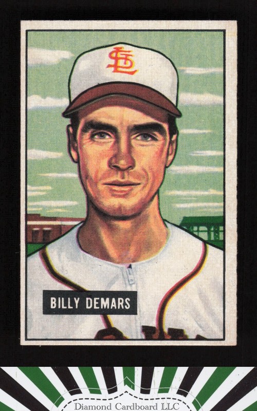 1951 Bowman #43 Billy DeMars VGEX+, front