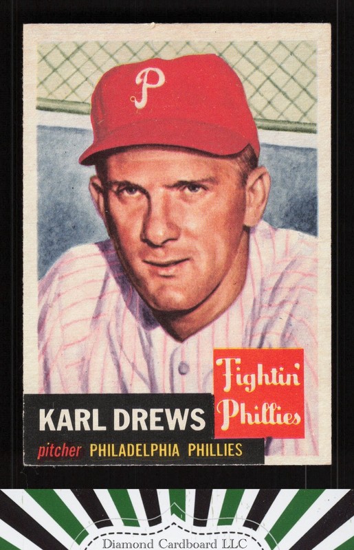 1953 Topps #59 Karl Drews GD [SHARP CARD] b, front