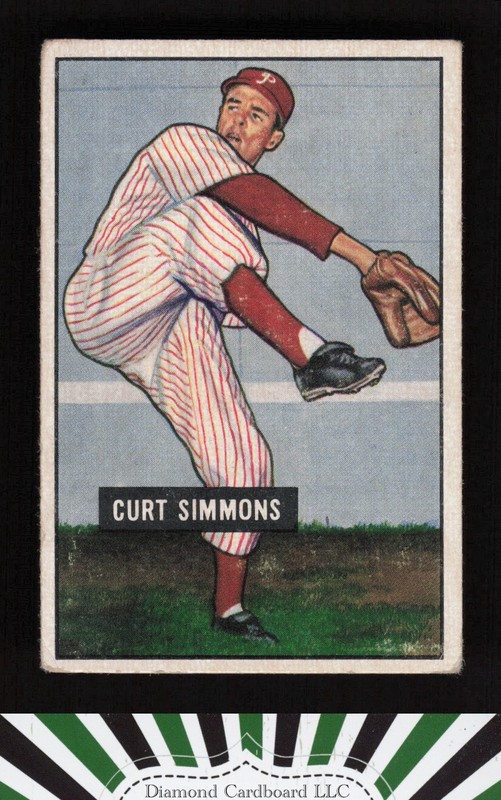 1951 Bowman #111 Curt Simmons VGEX, front