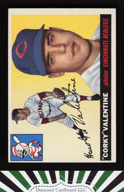 1955 Topps #44 Corky Valentine VGEX m, front
