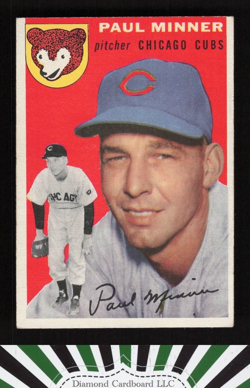 1954 Topps #28 Paul Minner VGEX i, front