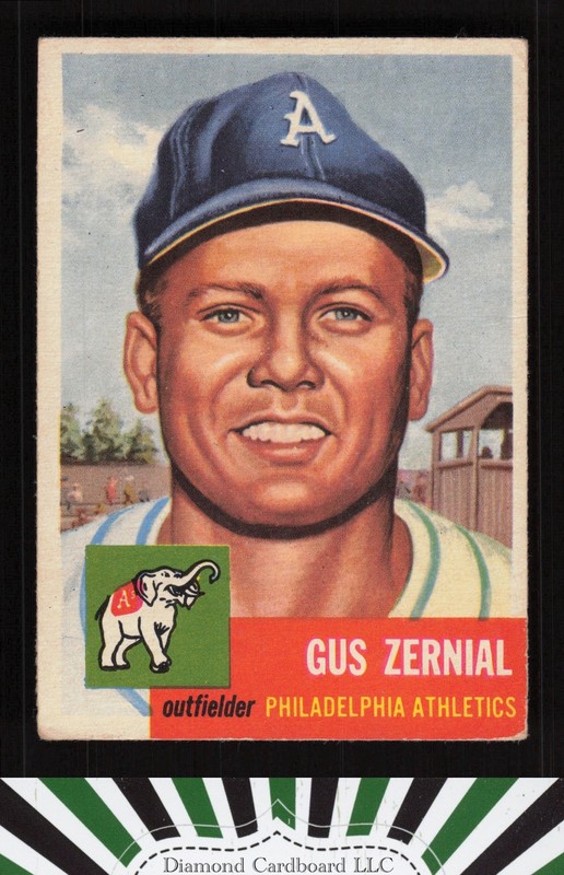 1953 Topps #42 Gus Zernial VG b, front