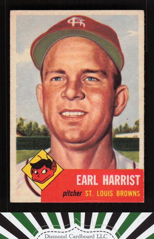 1953 Topps #65 Earl Harrist VGEX+ [CENTERED] f, front