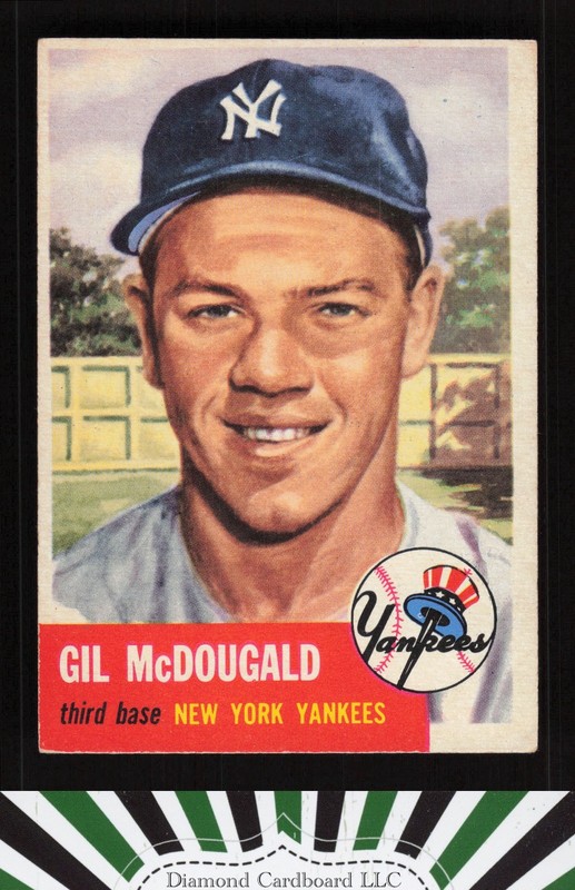 1953 Topps #43 Gil McDougald VGEX g, front