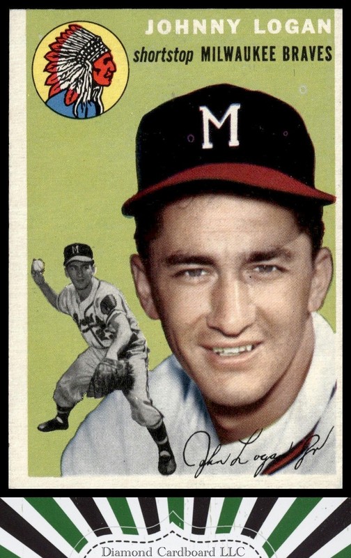 1954 Topps #122 Johnny Logan NM l, front