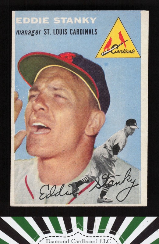 1954 Topps #38 Eddie Stanky VG f, front