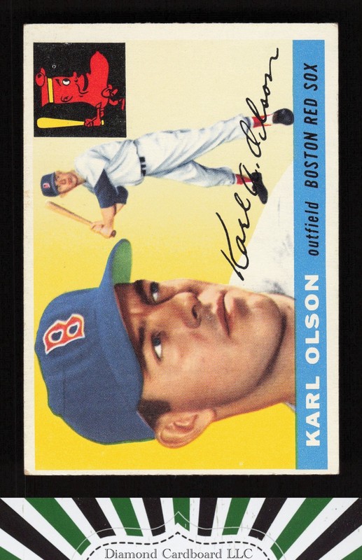 1955 Topps #72 Karl Olson VGEX i, front
