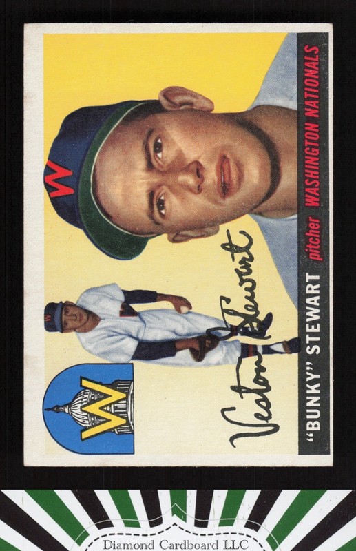 1955 Topps #136 Bunky Stewart VGEX d, front