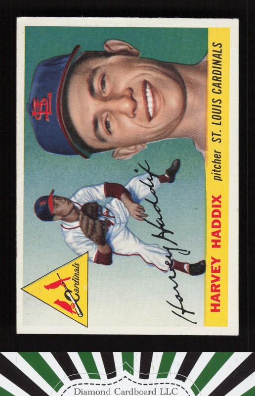 1955 Topps #43 Harvey Haddix VGEX g, front