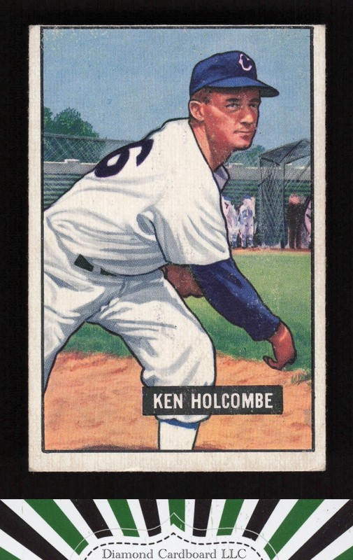 1951 Bowman #267 Ken Holcombe VGEX (MISCUT), front