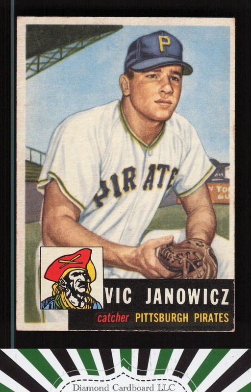 1953 Topps #222 Vic Janowicz VG+ c, front