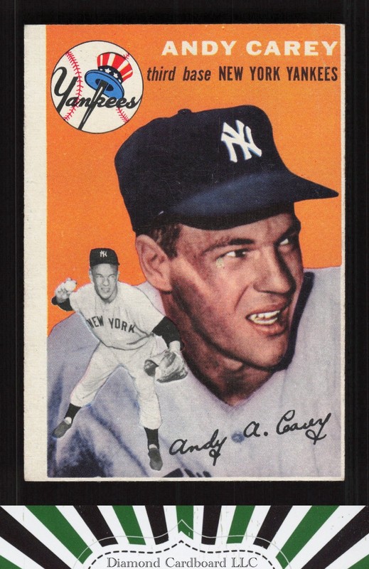 1954 Topps #105 Andy Carey VG m, front