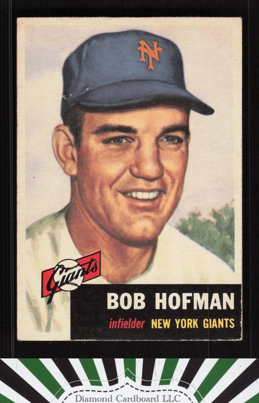 1953 Topps #182 Bobby Hofman VGEX a, front