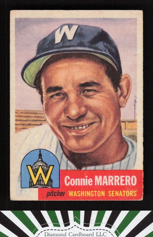 1953 Topps #13 Connie Marrero VG a, front
