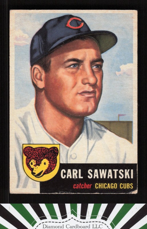 1953 Topps #202 Carl Sawatski VG d, front