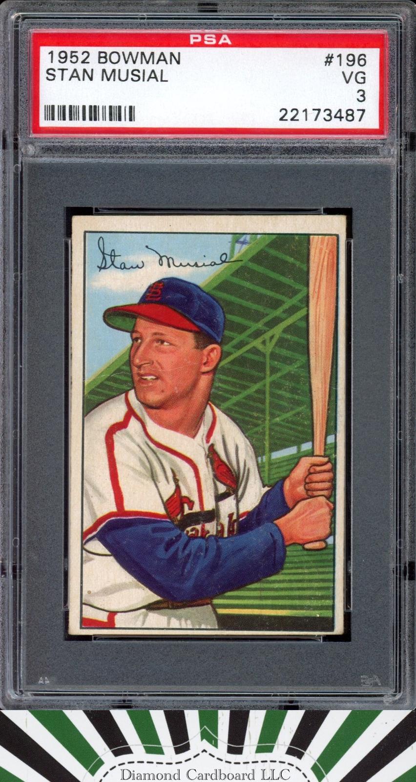 1952 Bowman #196 Stan Musial PSA 3, front