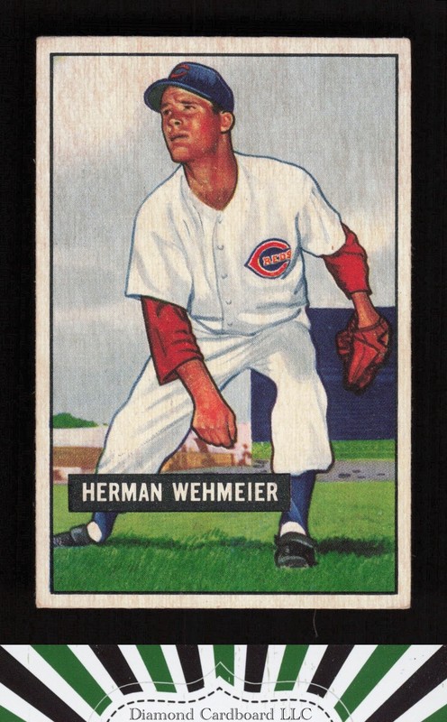 1951 Bowman #144 Herman Wehmeier VG+ [CENTERED], front
