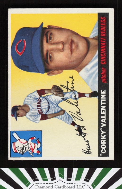 1955 Topps #44 Corky Valentine EX n, front