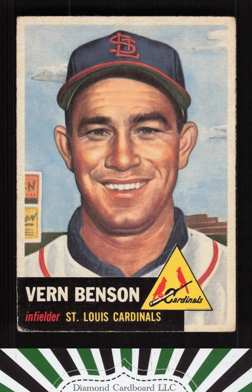 1953 Topps #205 Vern Benson VG+ [DEAD CENTERED] d, front