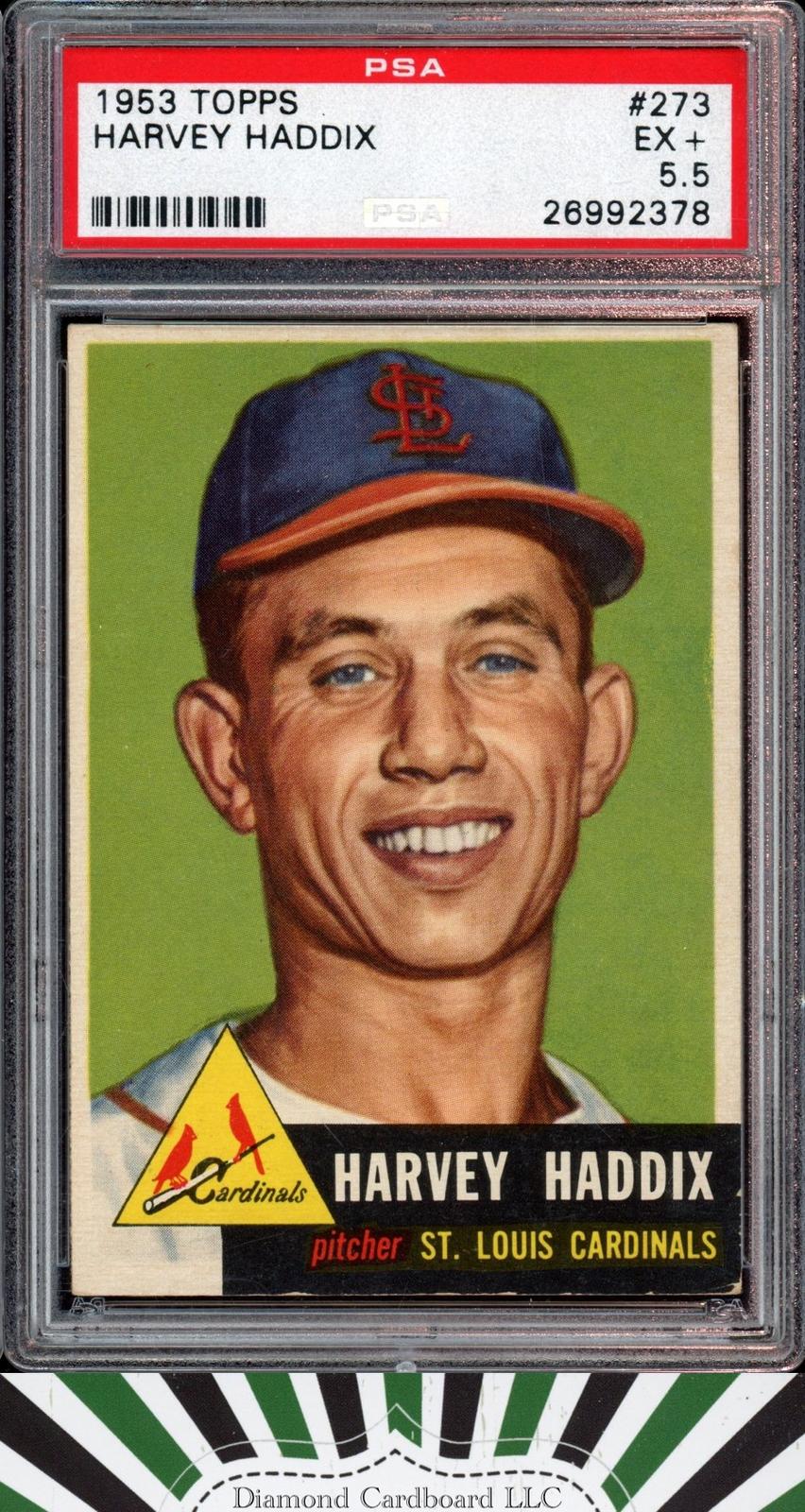 1953 Topps #273 Harvey Haddix PSA 5.5 RC, front