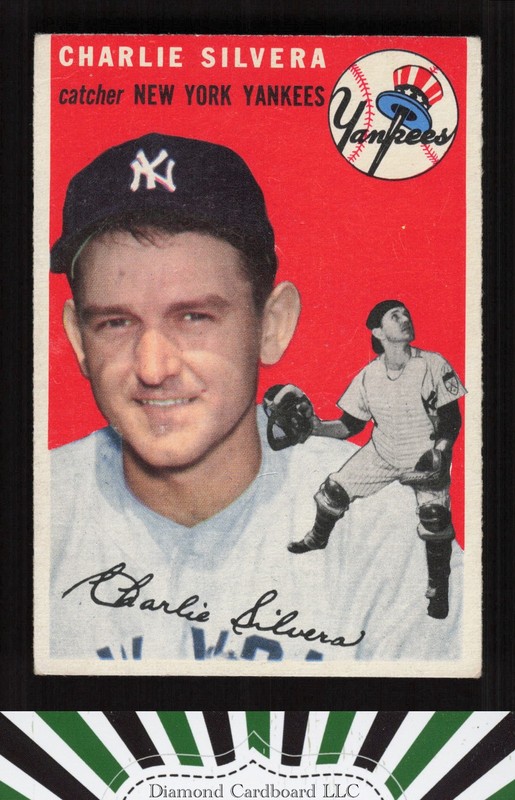 1954 Topps #96 Charlie Silvera VGEX h, front