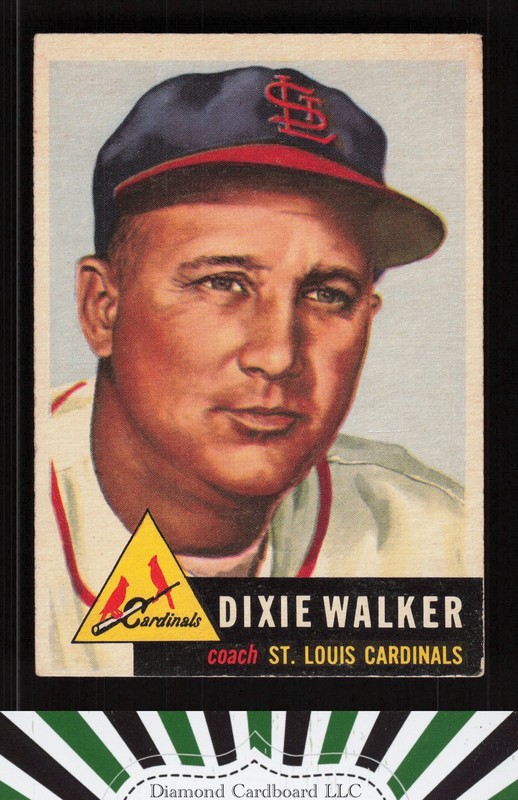 1953 Topps #190 Dixie Walker VGEX d, front