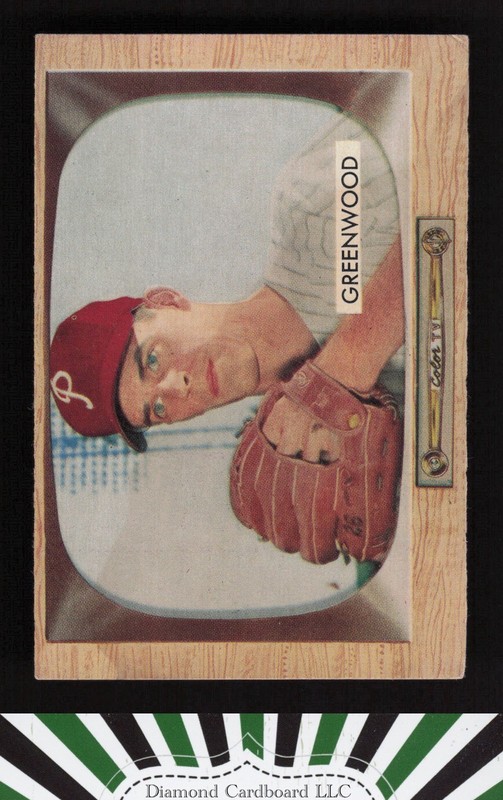 1955 Bowman #42 Bob Greenwood VGEX, front
