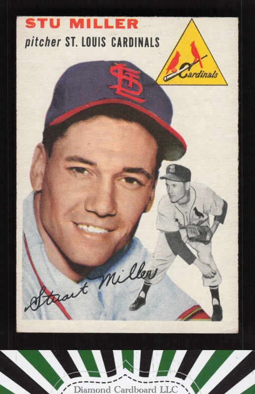 1954 Topps #164 Stu Miller VGEX e, front