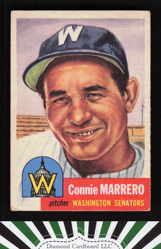 1953 Topps #13 Connie Marrero VG+ g, front