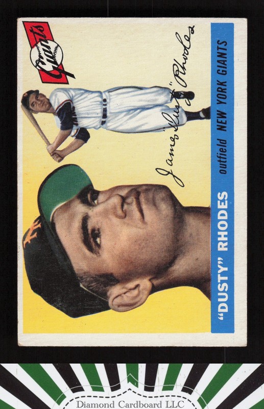1955 Topps #1 Dusty Rhodes VG+ o, front
