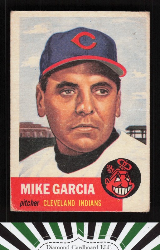 1953 Topps #75 Mike Garcia FR b, front