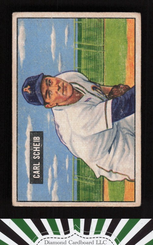 1951 Bowman #83 Carl Scheib GD, front