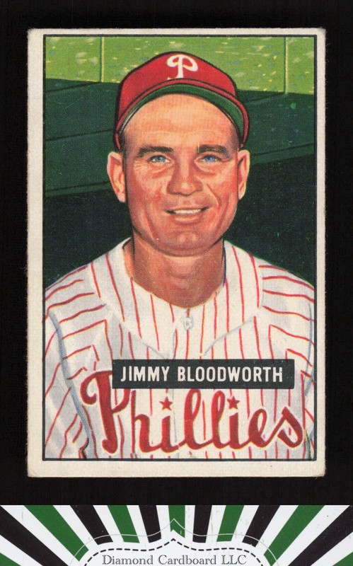 1951 Bowman #185 Jimmy Bloodworth VGEX, front