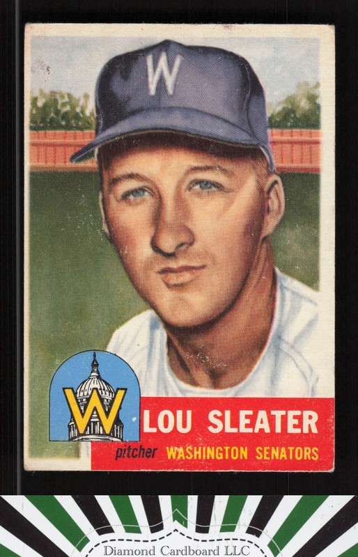 1953 Topps #224 Lou Sleater VG c, front