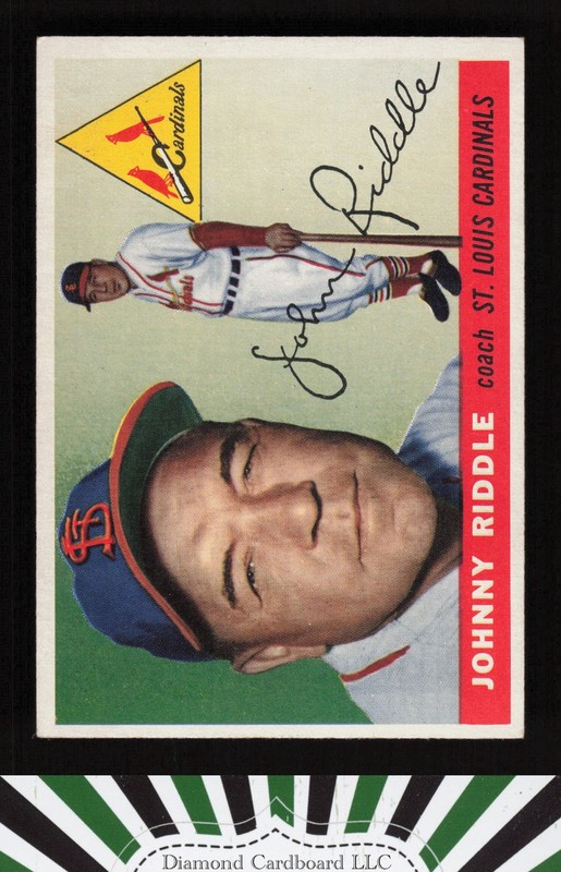 1955 Topps #98 Johnny Riddle EXMT l, front