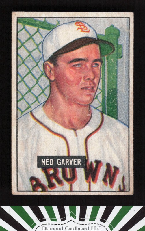 1951 Bowman #172 Ned Garver VG+, front