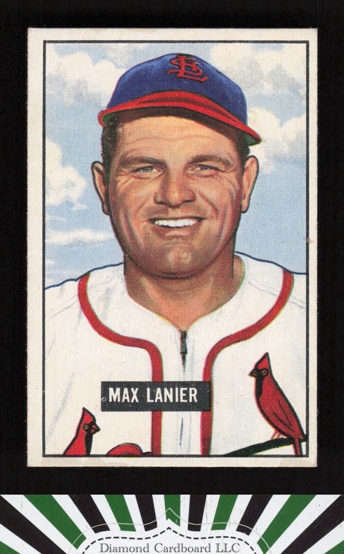 1951 Bowman #230 Max Lanier VGEX (Heavy Stains on Back), front