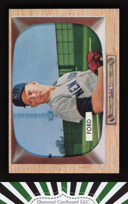 1955 Bowman #59 Whitey Ford NMMT (but measures 1/8" short) a, front