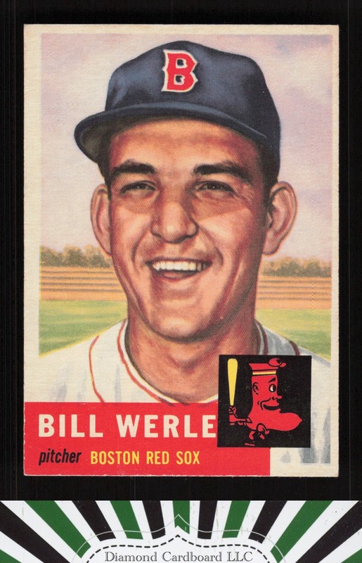 1953 Topps #170 Bill Werle EXMT f, front