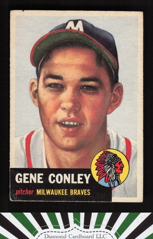 1953 Topps #215 Gene Conley VG [CENTERED] c, front