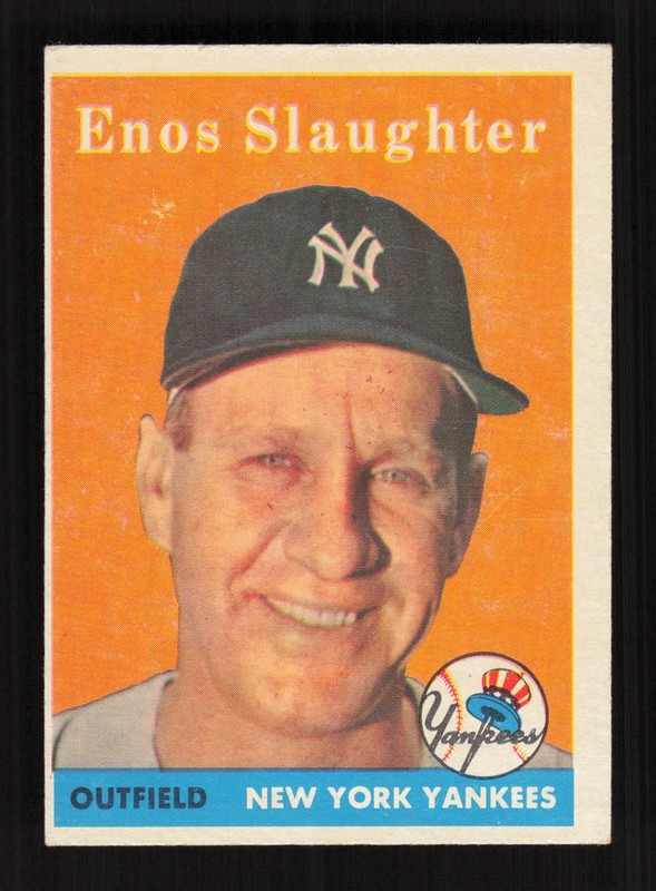 1958 Topps #142 Enos Slaughter VGEX f, front