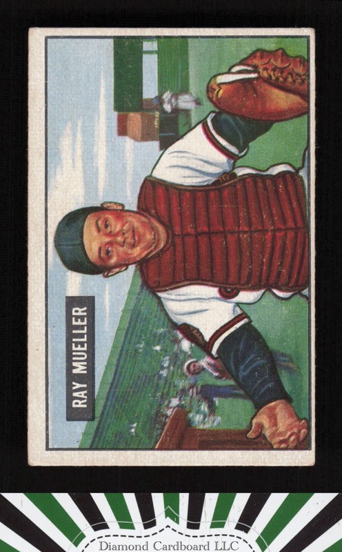 1951 Bowman #313 Ray Mueller VGEX, front