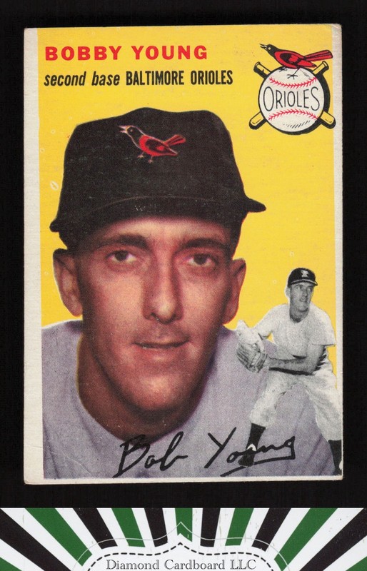 1954 Topps #8 Bobby Young VG (MC) l, front