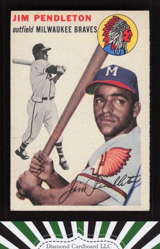 1954 Topps #165 Jim Pendleton EX k, front