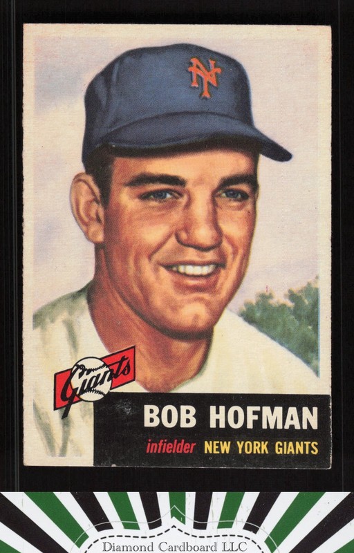 1953 Topps #182 Bobby Hofman EXMT f, front