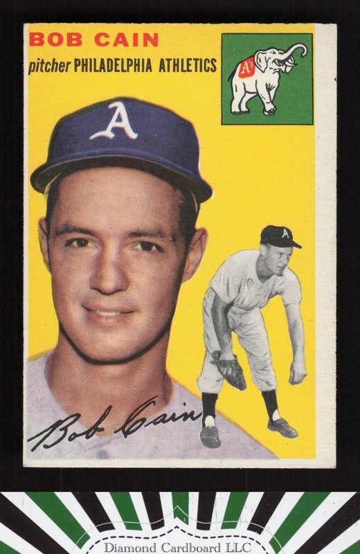 1954 Topps #61 Bob Cain VGEX i, front