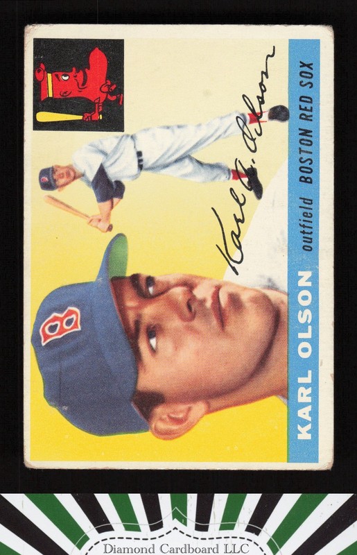 1955 Topps #72 Karl Olson GD e, front