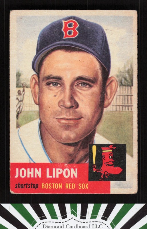 1953 Topps #40 Johnny Lipon GD+ c, front