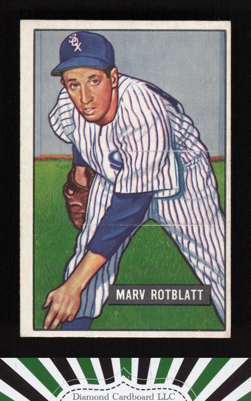 1951 Bowman #303 Marv Rotblatt VGEX, front